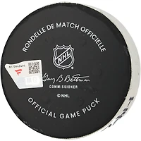 Rondelle de but utilisée par Jake Sanderson des Sénateurs d'Ottawa contre les Rangers de New York le 14 janvier 2026