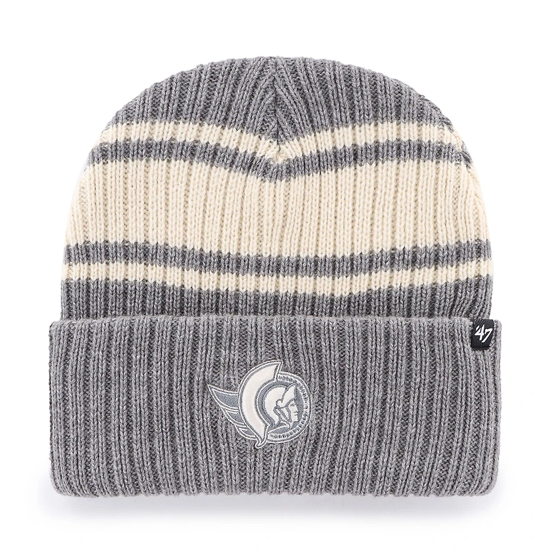 Men's '47 Gray Ottawa Senators Harbor Stripe Cuffed Knit Hat