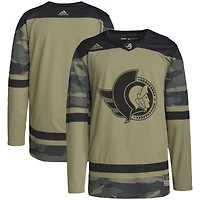 Maillot d'entraînement authentique de l'équipe d'appréciation militaire des Sénateurs d'Ottawa Camo adidas pour hommes