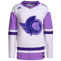 adidas Sénateurs d'Ottawa blancs pour hommes - Maillot vierge authentique Primegreen
