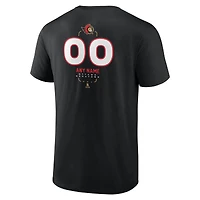 Men's Black Ottawa Senators Custom Midfielder T-Shirt