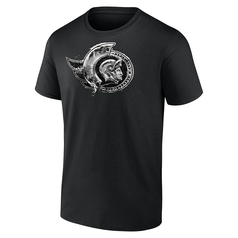 Men's  Black Ottawa Senators Iced Out T-Shirt