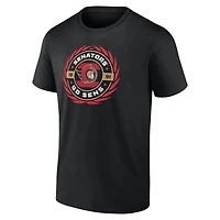 T-shirt noir pour homme avec logo des Sénateurs d'Ottawa