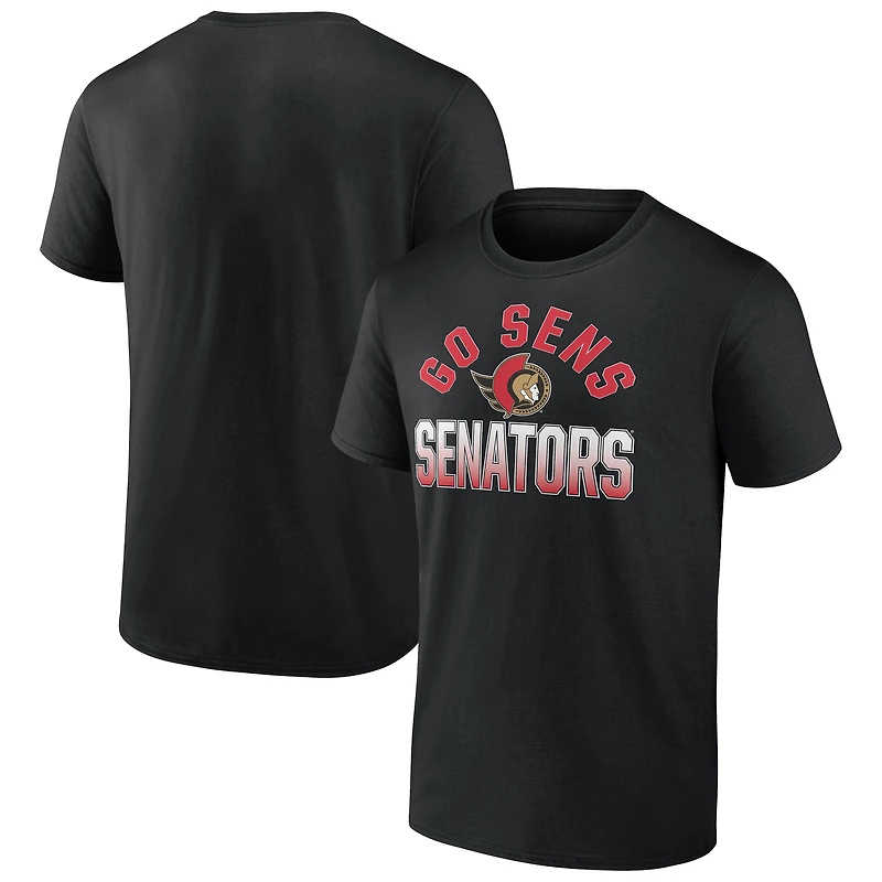 T-shirt noir pour homme des Sénateurs d'Ottawa Open Net
