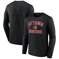 Men's  Black Ottawa Senators Victory Arch Long Sleeve T-Shirt