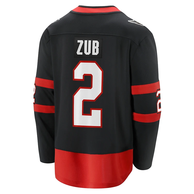 Men's Fanatics Artem Zub Black Ottawa Senators Home Breakaway Player - Jersey