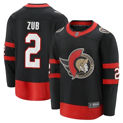 Men's Fanatics Artem Zub Black Ottawa Senators Home Breakaway Player - Jersey