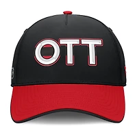 Men's Fanatics Black/Red Ottawa Senators Authentic Pro Rink Team Code Flex Hat