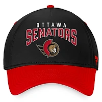 Casquette flexible bicolore fondamentale des Sénateurs d'Ottawa Fanatics pour hommes, noir/rouge