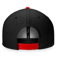 Casquette Snapback à blocs de couleurs fondamentaux Fanatics pour hommes, noir/rouge, Sénateurs d'Ottawa