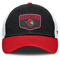 Men's Fanatics Black/Red Ottawa Senators One-Timer Meshback Adjustable Hat