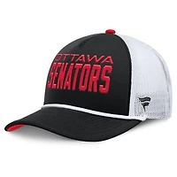 Casquette ajustable en forme de A authentique Pro Rink des Sénateurs d'Ottawa, noire et blanche, Fanatics pour hommes