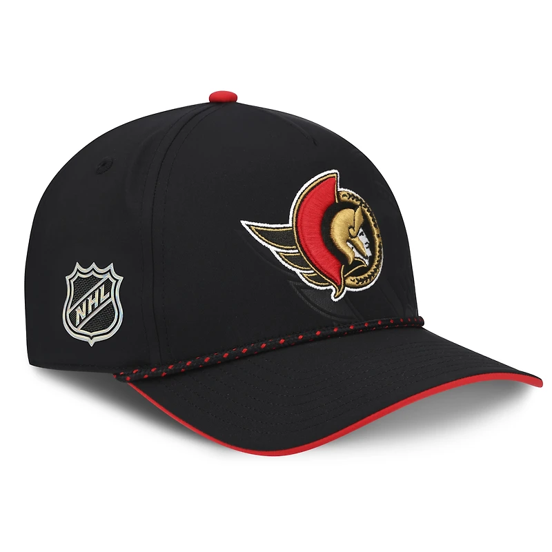 Casquette ajustable Fanatics Black Ottawa Senators 2026 NHL Draft avec corde