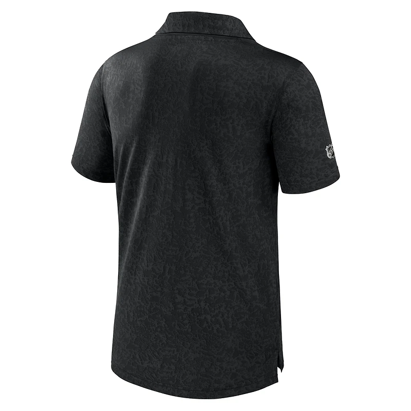 Polo noir authentique Pro Jacquard des Sénateurs d'Ottawa Fanatics pour hommes