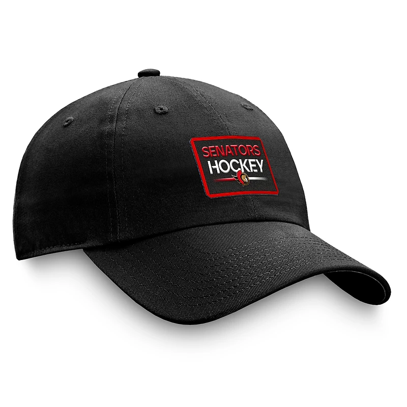 Casquette ajustable Authentic Pro Prime des Sénateurs d'Ottawa Fanatics pour hommes, noir