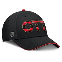 Casquette Fanatics noire authentique Pro Rink Flex des Sénateurs d'Ottawa pour hommes