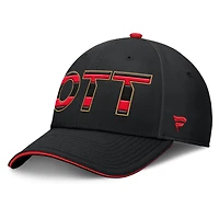 Casquette Fanatics noire authentique Pro Rink Flex des Sénateurs d'Ottawa pour hommes