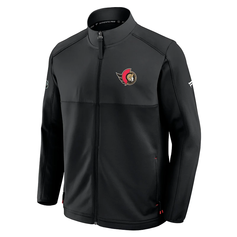 Men's Fanatics Black Ottawa Senators Authentic Pro Rink Full-Zip Jacket