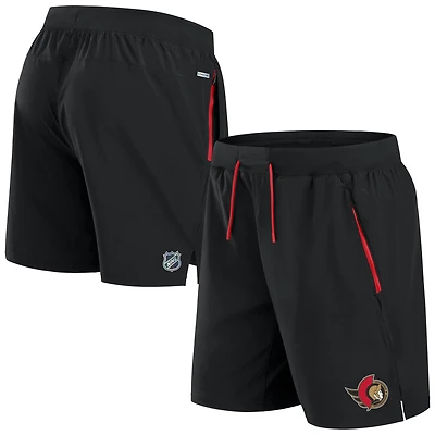 Men's Fanatics Black Ottawa Senators Authentic Pro Rink Performance Shorts