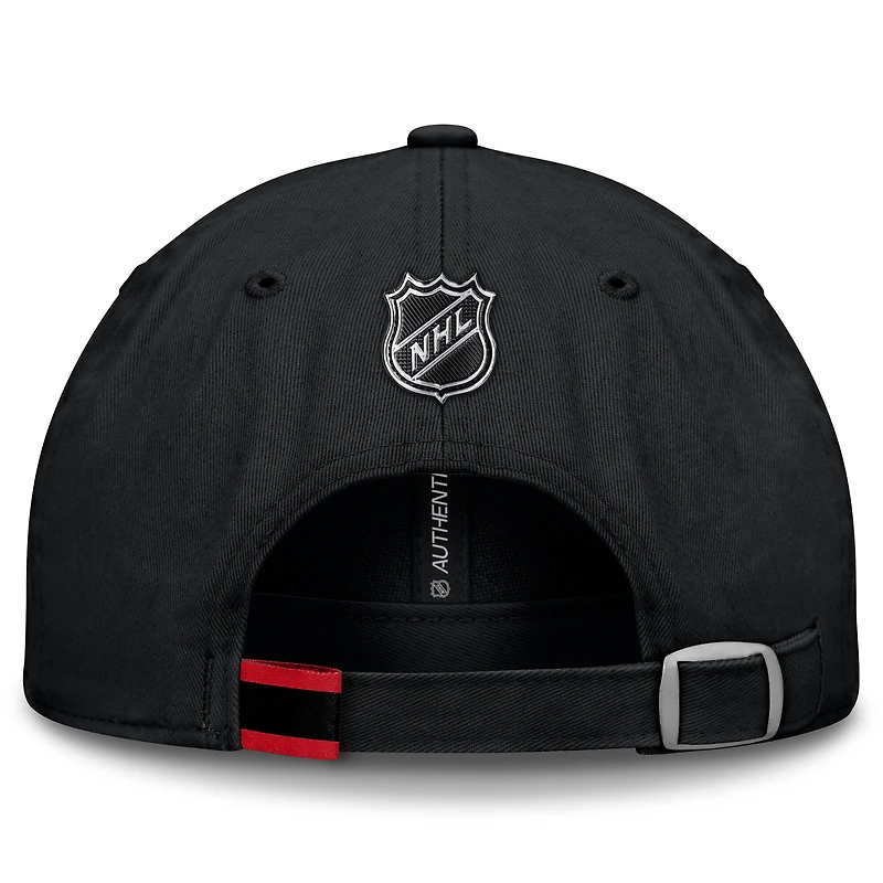 Men's Fanatics Black Ottawa Senators Authentic Pro Rink Prime Adjustable Hat