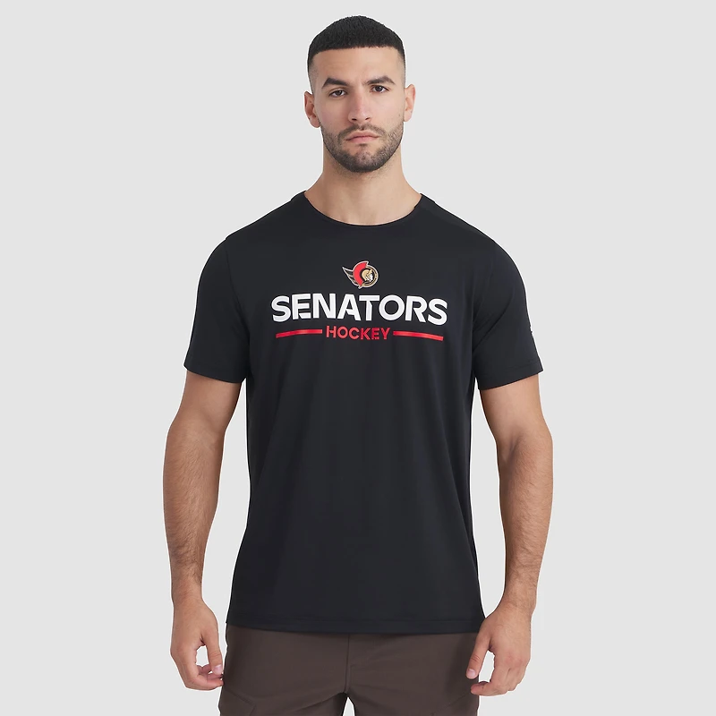 T-shirt technique authentique Pro Rink des Sénateurs d'Ottawa pour homme, noir, Fanatics