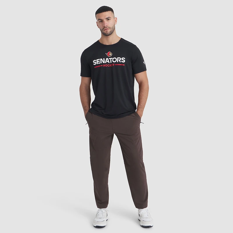 Men's Fanatics Black Ottawa Senators Authentic Pro Rink Tech T-Shirt
