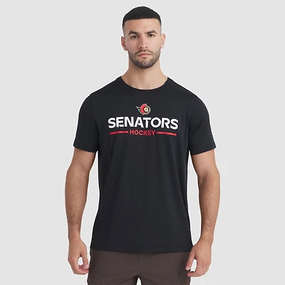 Men's Fanatics Black Ottawa Senators Authentic Pro Rink Tech T-Shirt