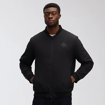 Blouson aviateur léger à fermeture éclair intégrale Fanatics noir des Sénateurs d'Ottawa Authentic Pro Road pour homme