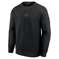 Sweat-shirt Fanatics noir authentique Pro Road Tri-Blend pour homme des Sénateurs d'Ottawa