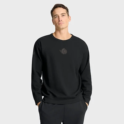 Men's Fanatics Black Ottawa Senators Authentic Pro Road Tri-Blend Sweatshirt