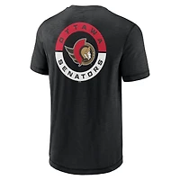 T-shirt noir Fanatics High Stick des Sénateurs d'Ottawa pour hommes