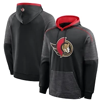 Sweat à capuche Fanatics noir pour homme, modèle Ottawa Senators, gardien de but/défenseur