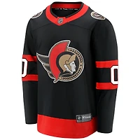 Hommes Fanatics Branded Black Ottawa Senators 2020/21 Domicile - Maillot personnalisé Premier Breakaway
