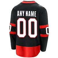 Hommes Fanatics Branded Black Ottawa Senators 2020/21 Domicile - Maillot personnalisé Premier Breakaway