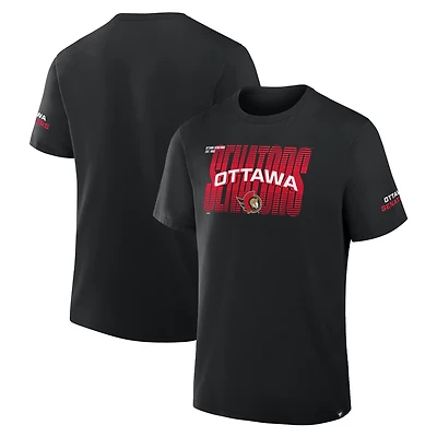 Men's Fanatics Black Ottawa Senators Team Vision Legacy T-Shirt
