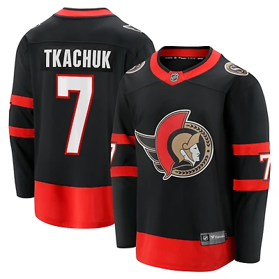 Fanatiques masculins de marque Brady Tkachuk Black Ottawa Senators 2020/21 Domicile - Maillot Premier Breakaway Player