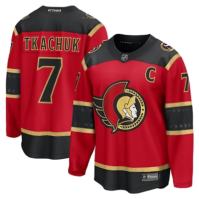 Men's Fanatics Brady Tkachuk Red Ottawa Senators Alternate Breakaway Jersey