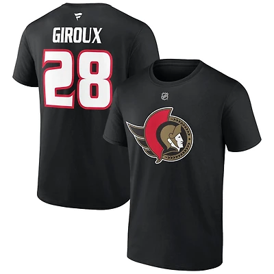 Fanatics pour hommes Claude Giroux Black Ottawa Senators Special Edition 2.0 - T-shirt avec nom et numéro