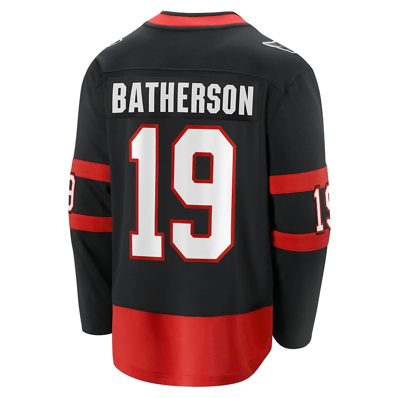 Fanatics Drake Batherson pour hommes, joueur échappé à domicile des Sénateurs d'Ottawa, noir - Maillot