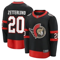 Men's Fanatics Fabian Zetterlund Black Ottawa Senators Home Breakaway Jersey