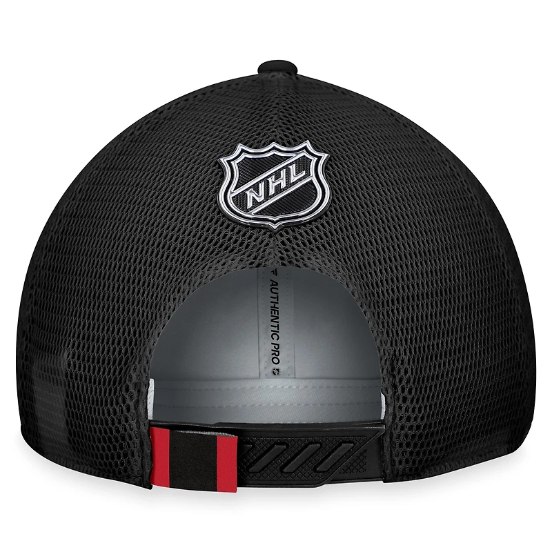 Casquette ajustable Authentic Pro Home Ice Trucker des Sénateurs d'Ottawa gris/noir Fanatics pour hommes