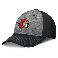 Men's Fanatics Gray/Black Ottawa Senators Fundamental Top Shelf 2-Tone Flex Hat