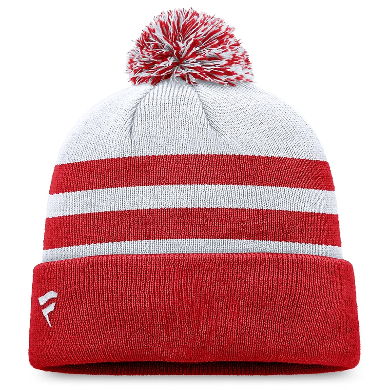 Bonnet en tricot à revers gris Fanatics des Sénateurs d'Ottawa pour hommes avec pompon
