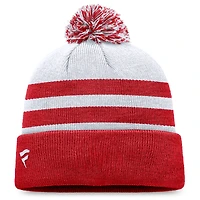Bonnet en tricot à revers gris Fanatics des Sénateurs d'Ottawa pour hommes avec pompon