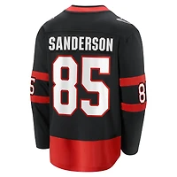 Men's Fanatics Jake Sanderson Black Ottawa Senators Home Breakaway Jersey
