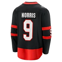 Maillot d'échappée à domicile des Sénateurs d'Ottawa noir Josh Norris Fanatics pour hommes