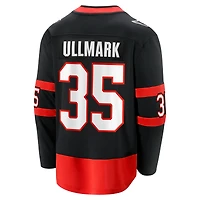 Fanatics pour hommes Linus Ullmark noir Sénateurs d'Ottawa Domicile Premier Maillot de joueur échappé