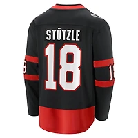 Fanatics pour hommes Tim Stutzle, joueur échappé à domicile des Sénateurs d'Ottawa, noir - Maillot