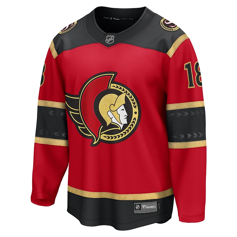 Maillot rouge alternatif des Sénateurs d'Ottawa de Tim Stutzle pour hommes Fanatics
