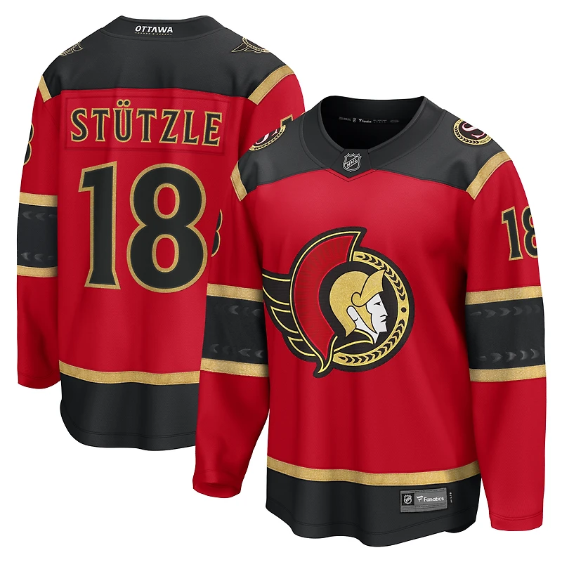 Maillot rouge alternatif des Sénateurs d'Ottawa de Tim Stutzle pour hommes Fanatics